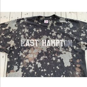 CUSTOM VINTAGE BLEACHED EAST HAMPTON XL T-SHIRT